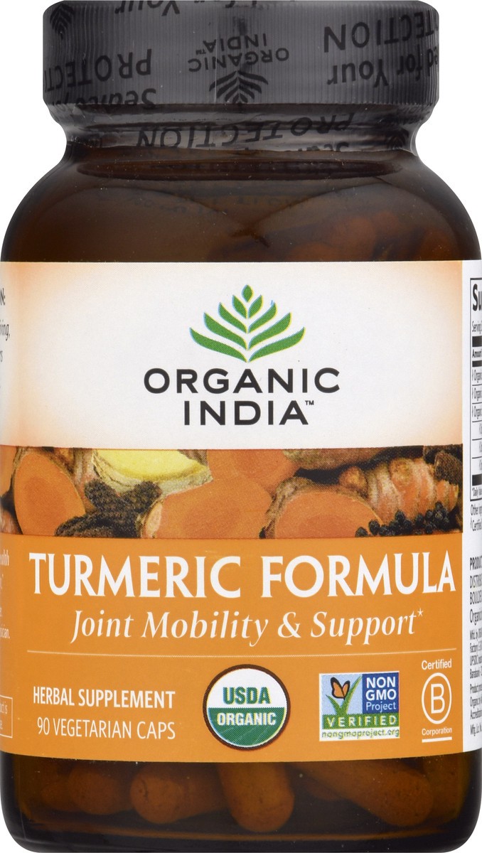 slide 3 of 9, Organic India Vegetarian Caps Turmeric Formula 90 ea, 90 ct