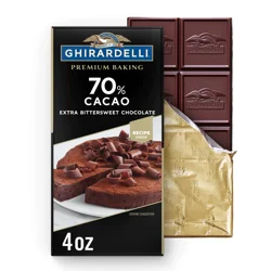 Ghirardelli Premium Baking Bar 70% Cacao Extra Bittersweet Chocolate- 4 oz