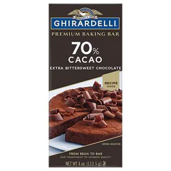 Ghirardelli Premium Baking Bar 70% Cacao Extra Bittersweet Chocolate- 4 oz