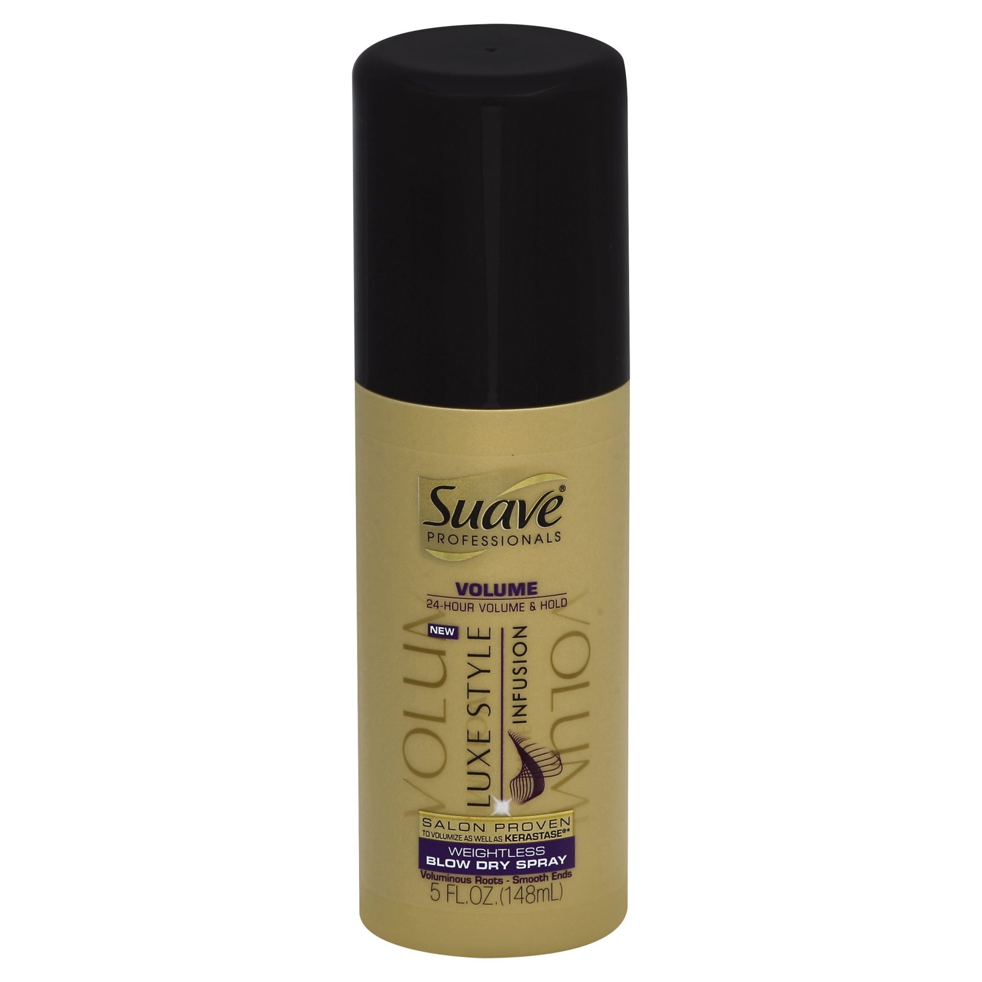 slide 1 of 5, Suave Volume Luxe Style Infusion Weightless Blow Dry Spray, 5 oz