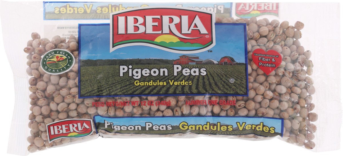 slide 6 of 13, Iberia Pigeon Peas - 12 oz, 12 oz
