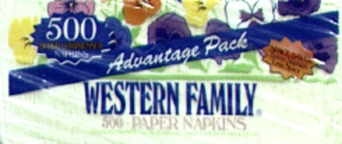 slide 1 of 1, Western Family Advantage Pack Wht Napkins, 500 ct