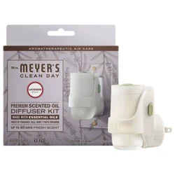 Mrs. Meyer''s Clean Day Premium Scented Oil Diffuser Kit, Lavender, 1 warmer and .67 fl oz refill