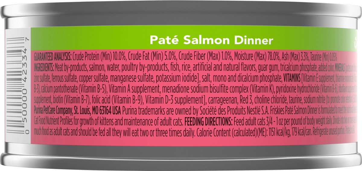 slide 3 of 9, Friskies Purina Friskies Wet Cat Food Pate, Salmon Dinner, 5.5 oz