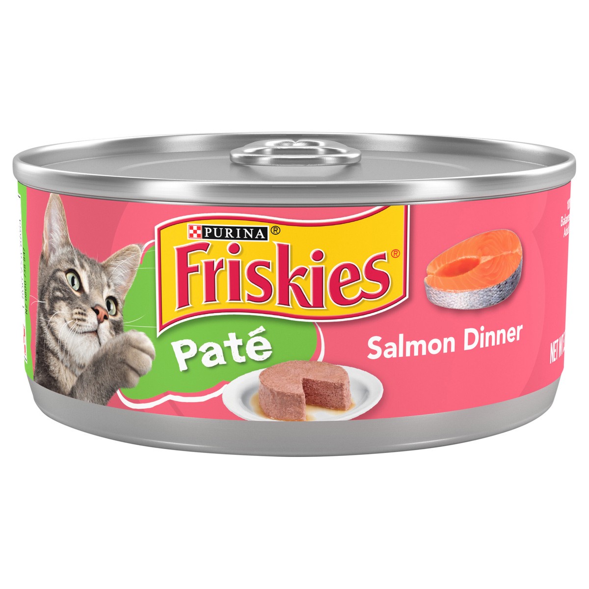 slide 1 of 9, Friskies Purina Friskies Wet Cat Food Pate, Salmon Dinner, 5.5 oz