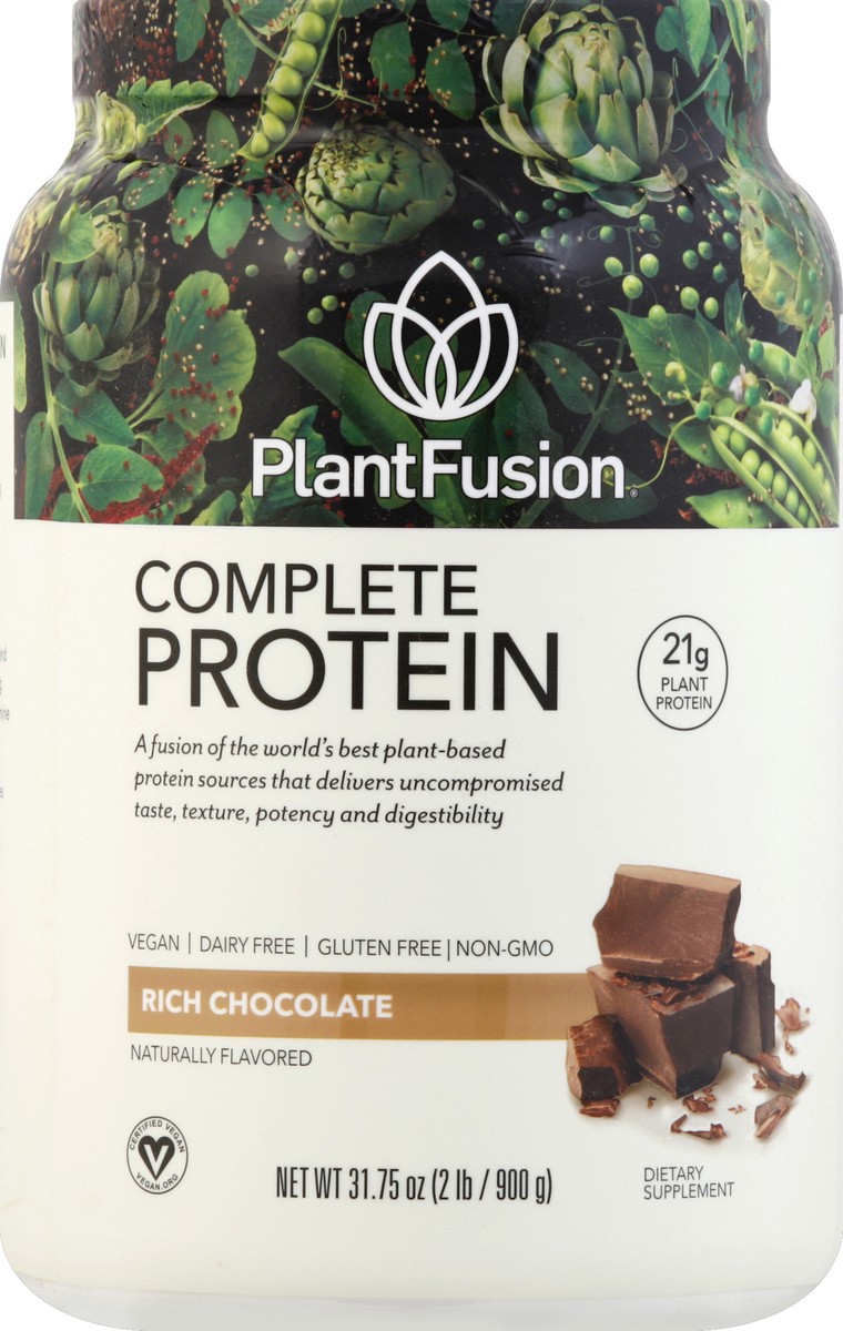 slide 1 of 1, PlantFusion Complete Plant Protein Powder Rich Chocolate Flavor, 2 lb