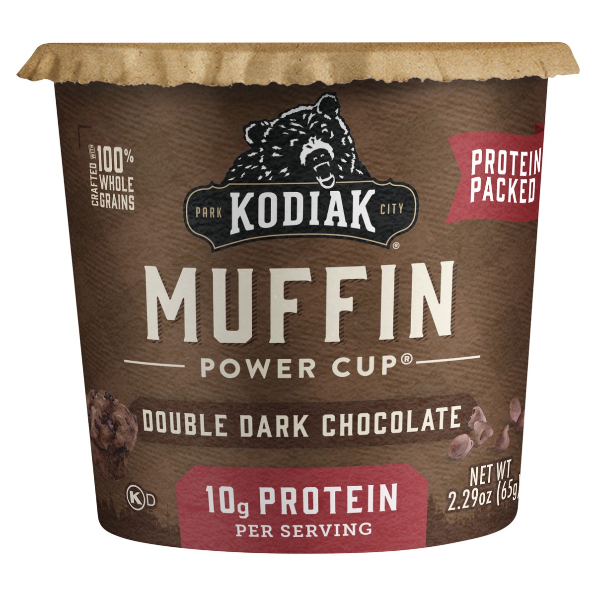 slide 1 of 9, Kodiak Cakes Muffin Power Cup, Double Dark Chocolate, 2.36 oz, 2.29 oz