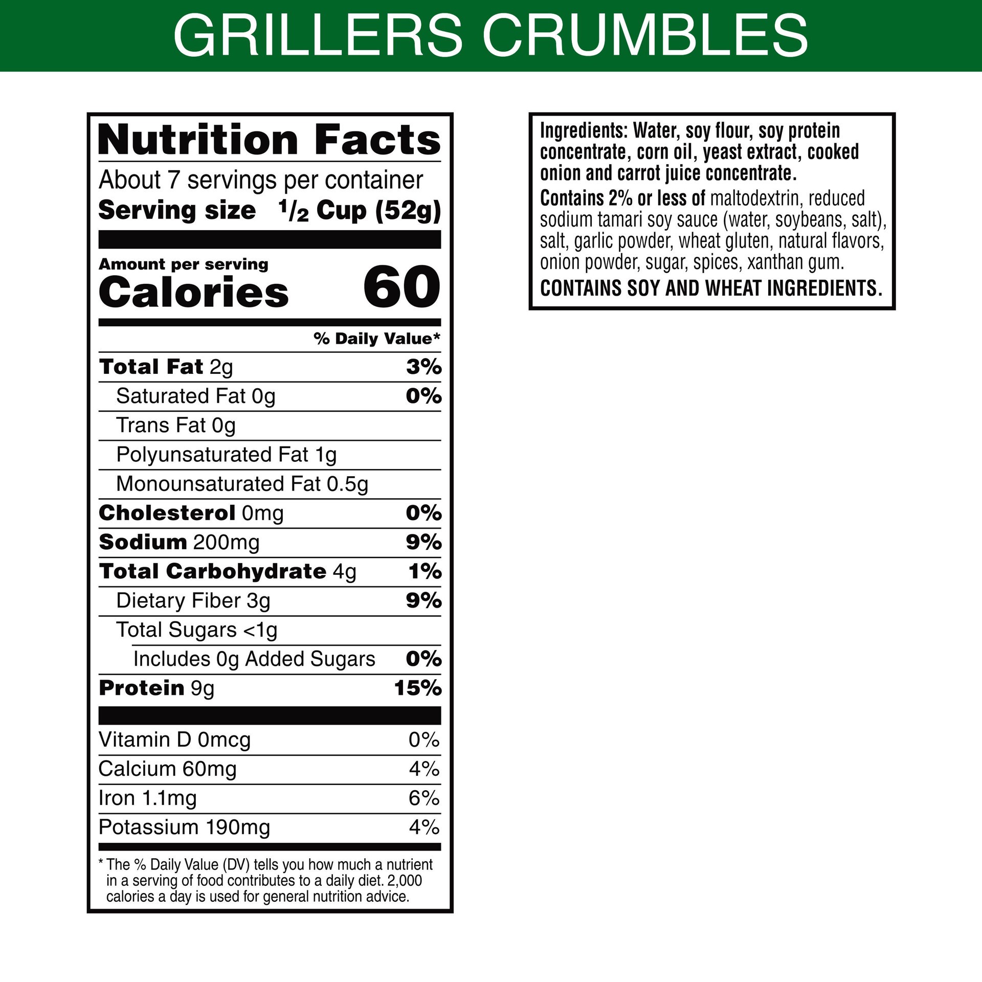 slide 4 of 5, MorningStar Farms Vegan Crumbles, Vegan Meat, Grillers, 12oz Bag, 12 oz