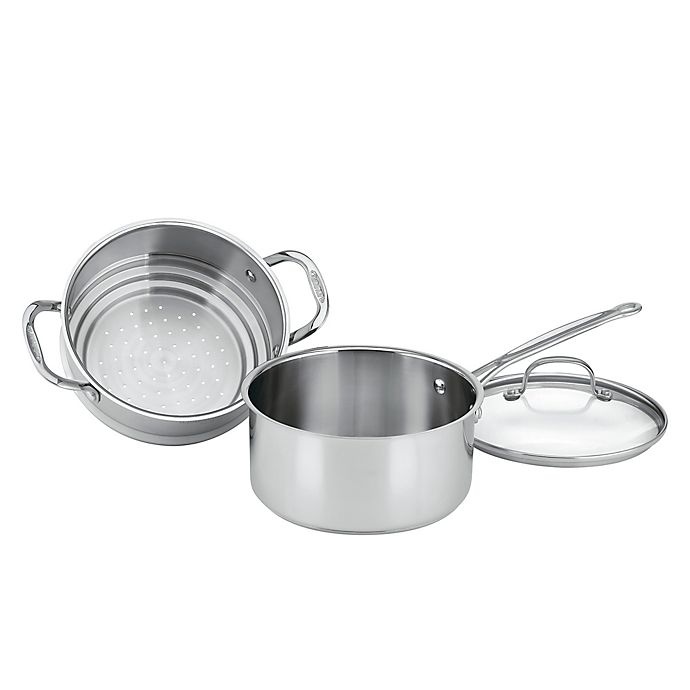 slide 1 of 1, Cuisinart Chef's Classic Stainless Steel 3 qt. Steamer Set, 3 ct