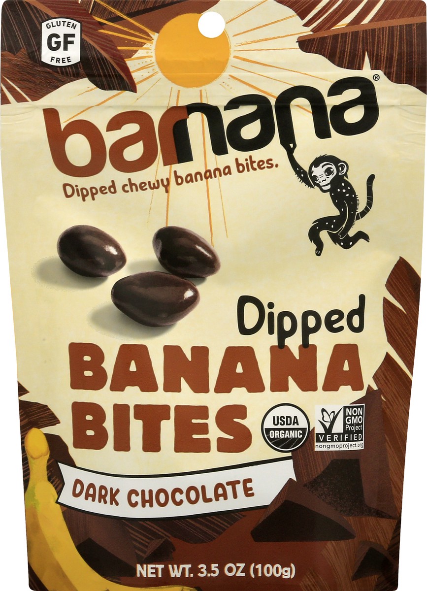 slide 8 of 13, Barnana, Organic Dark Chocolate Chewy Banana Bites, 3.5 oz