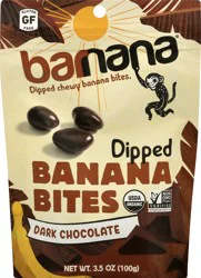 Barnana Organic Chewy Dipped Dark Chocolate Banana Bites 3.5 oz
