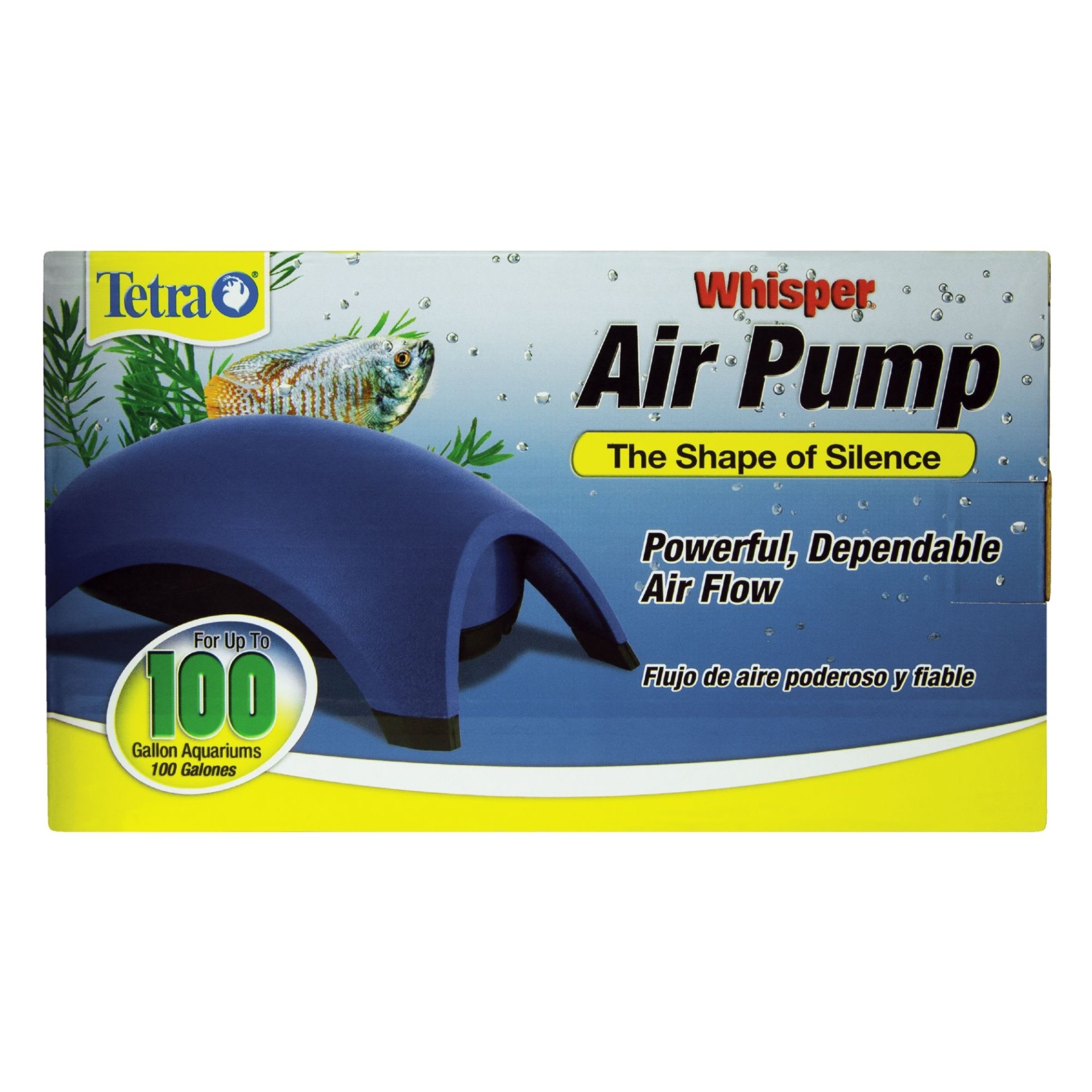 slide 1 of 1, Tetra Whisper Aquarium Air Pump, For 100 gallon Aquariums, 1 gal