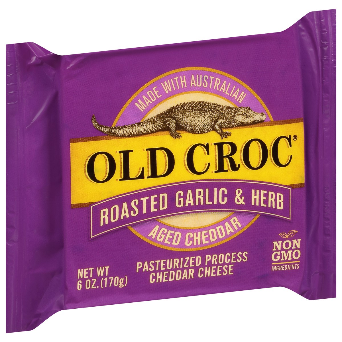 slide 8 of 9, Old Croc Cheddar Roasted Garlic, 6 oz