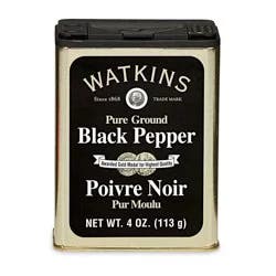 Watkins Gourmet Pure Ground Black Pepper 4.0 oz