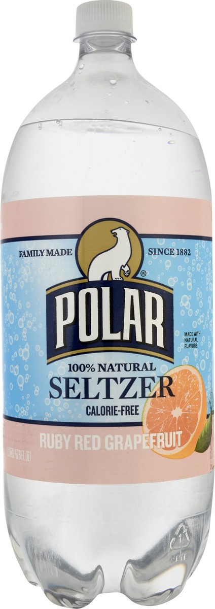 slide 8 of 9, Polar 100% Natural Ruby Red Grapefruit Seltzer - 2 liter, 2 liter