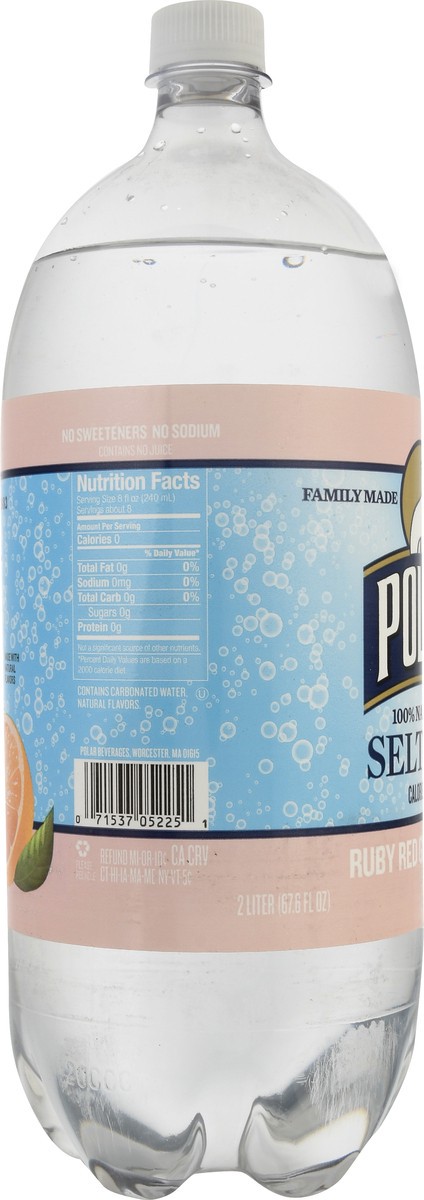 slide 5 of 9, Polar 100% Natural Ruby Red Grapefruit Seltzer - 2 liter, 2 liter