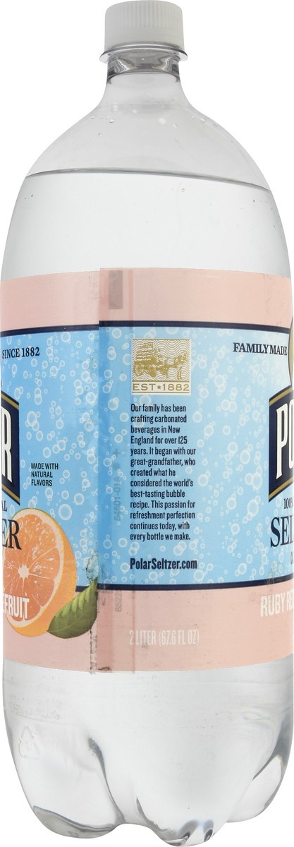 slide 9 of 9, Polar 100% Natural Ruby Red Grapefruit Seltzer - 2 liter, 2 liter