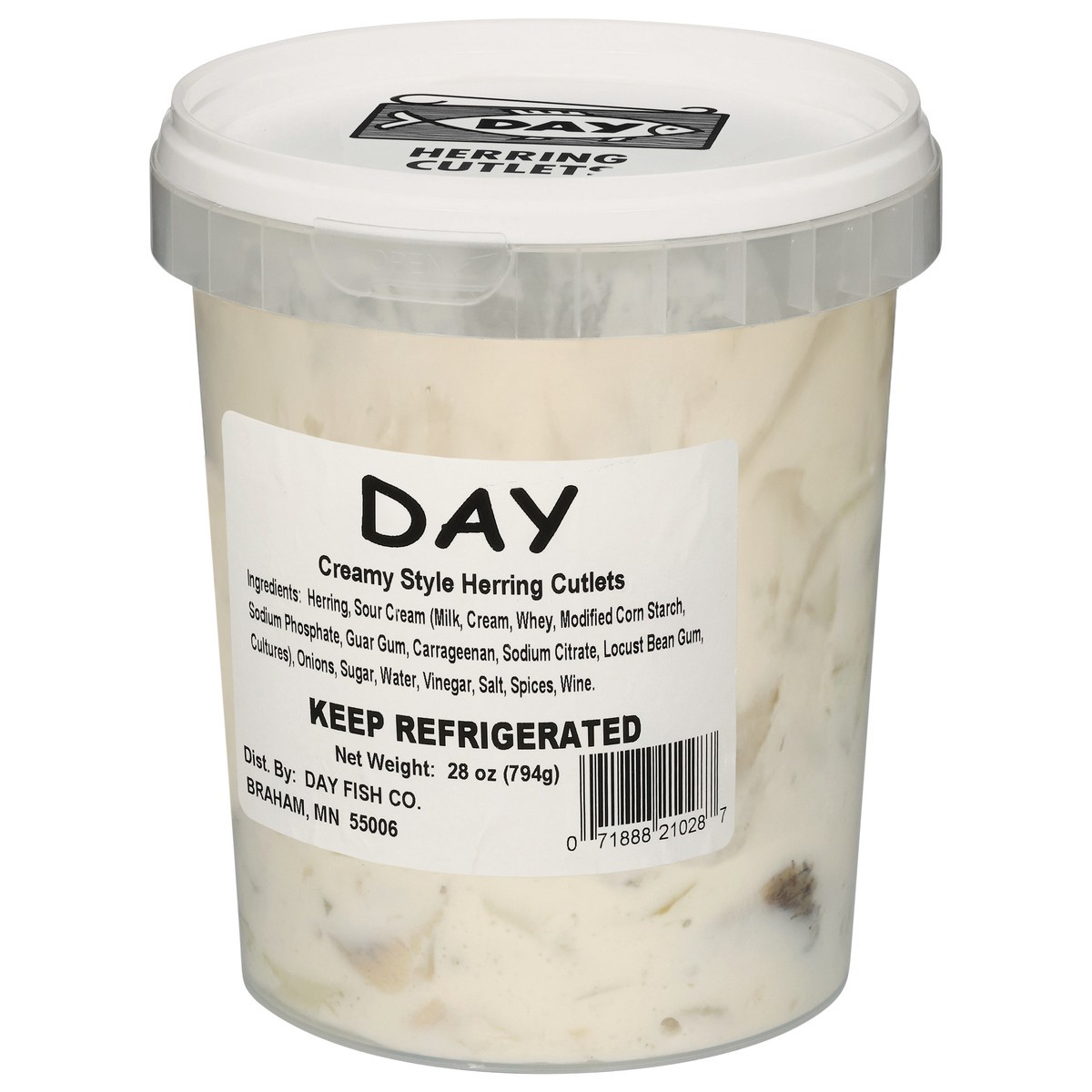 slide 4 of 4, Day Creamed Pickled Herring, 28 oz