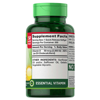 slide 9 of 13, Nature's Truth 50 mcg High Potency Vitamin D3 300 Softgels, 300 ct