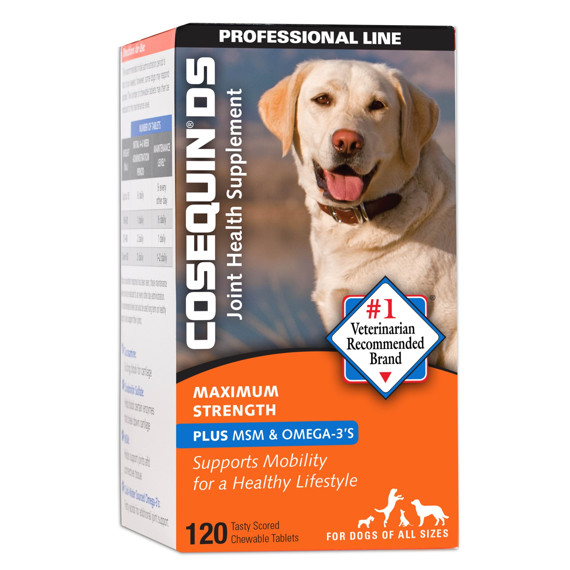 slide 1 of 1, Nutramax Pet Cosequin Nutramax Professional Joint Health Dog Supplement - Chewable Tablet, 120 ct