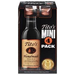 Tito's Handmade Mini Pack Vodka 4 - 500 ml Bottles