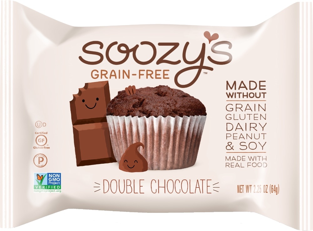 slide 1 of 1, Soozy's Grain-Free Double Chocolate Muffin, 2.25 oz