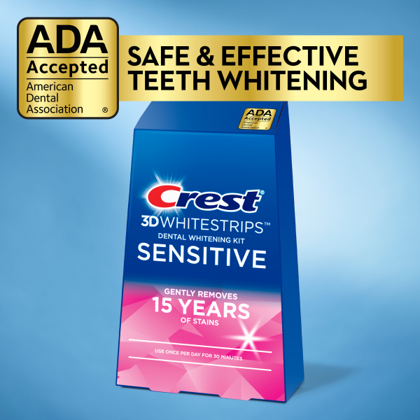 slide 13 of 19, Crest 3D Whitestrips Sensitive Dental Whitening Kit 36 ea, 14 ct