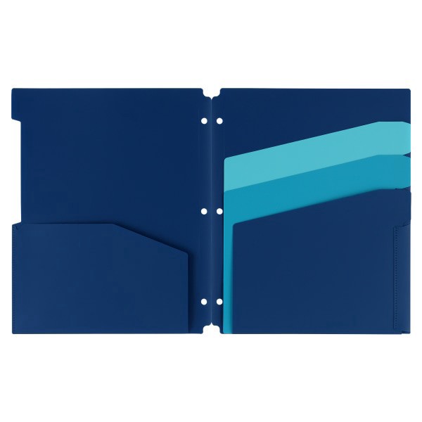 slide 2 of 2, Office Depot Brand 4-Pocket Binder Folder, 8-1/2"" X 11"", 65-Sheet Capacity, Navy, 1 ct
