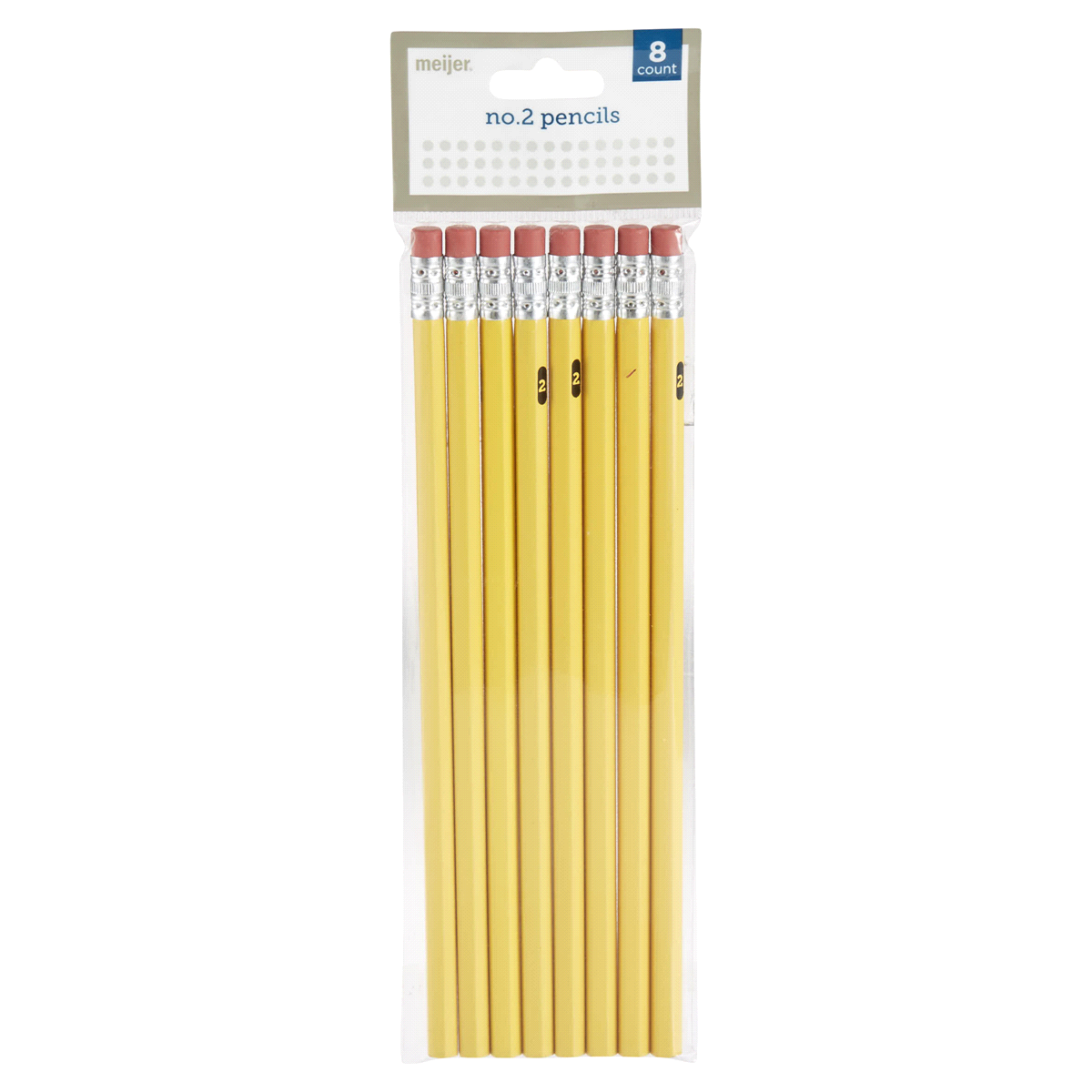 slide 1 of 29, Meijer No.2 Yellow Pencils, 8 ct