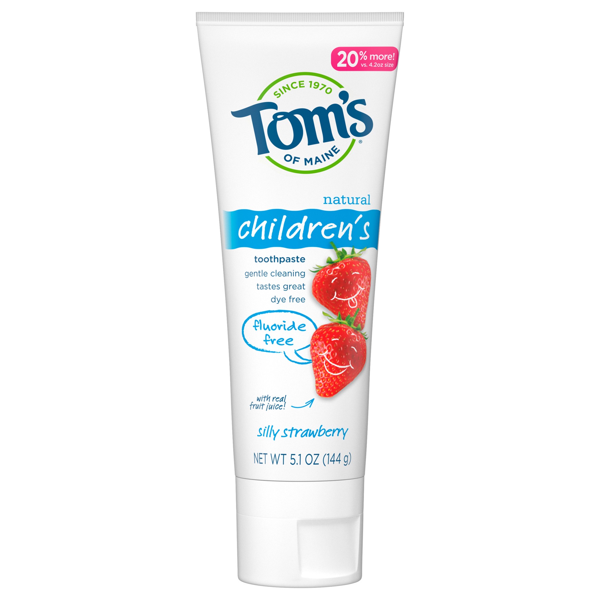slide 2 of 10, Tom's of Maine Silly Children's Fluoride-Free Toothpaste - Strawberry - 5.1oz, 5.1 oz