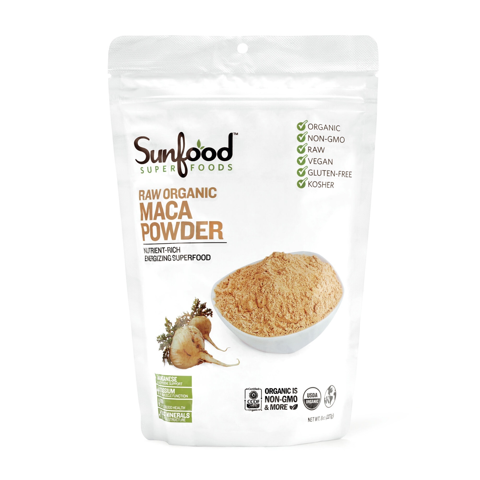 slide 1 of 1, Sunfood Superfoods Sunfood Raw Organic Superfood Maca Powder, 8 oz