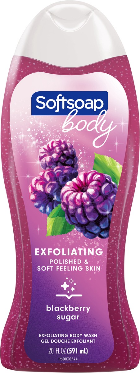 slide 3 of 7, Softsoap Body - Blackberry Sugar Body Wash, Exfoliating Body Wash, 20 Oz, 20 fl oz