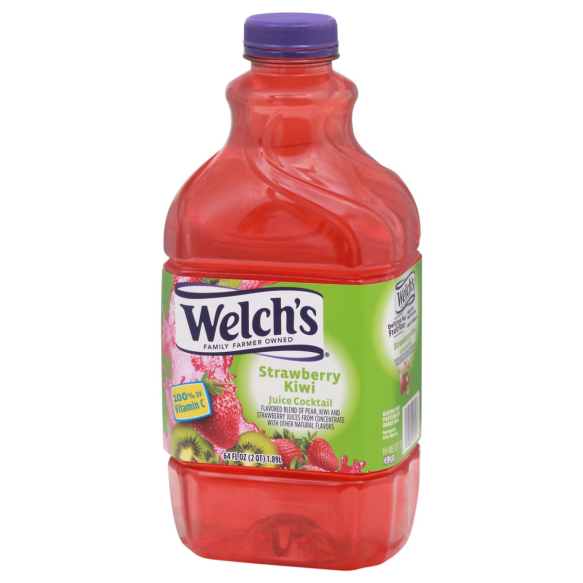 slide 2 of 10, Welch's Strawberry Kiwi Juice Cocktail, 64 fl oz Bottle, 64 fl oz