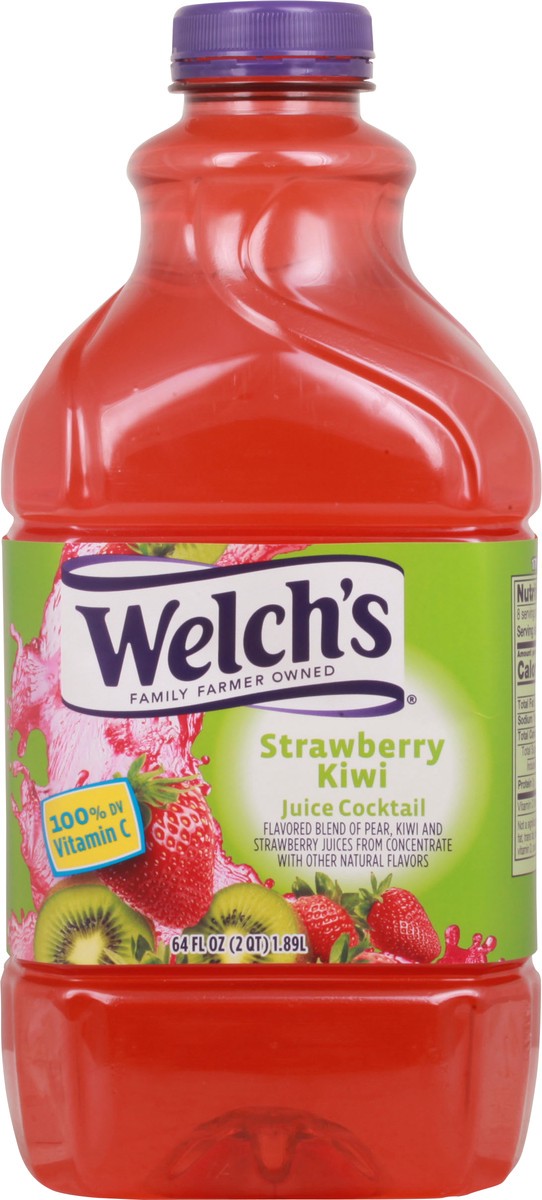 slide 9 of 10, Welch's Strawberry Kiwi Juice Cocktail, 64 fl oz Bottle, 64 fl oz