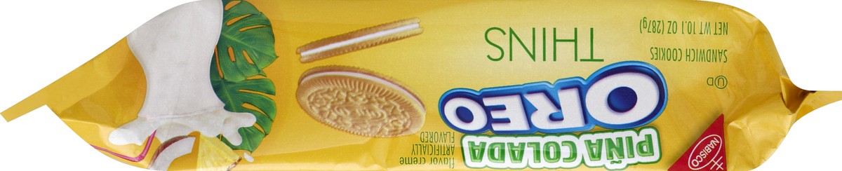 slide 5 of 6, Oreo Thins Pina Colada Sandwich Cookies, 1 package (10.1 oz), 10.1 oz