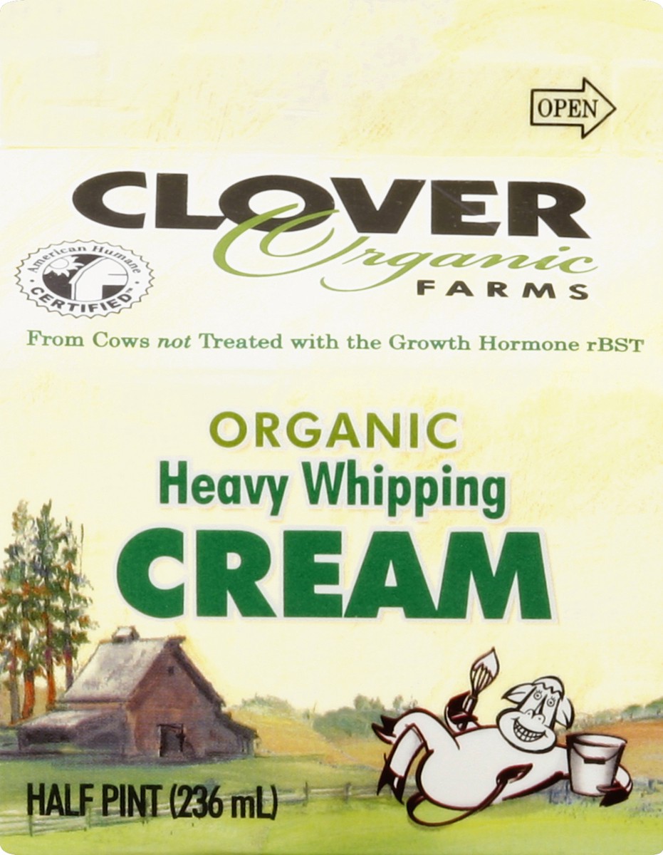 slide 4 of 4, Clover Sonoma Pasture Raised Heavy Whipping Organic Cream 0.5 pt, 0.50 pt