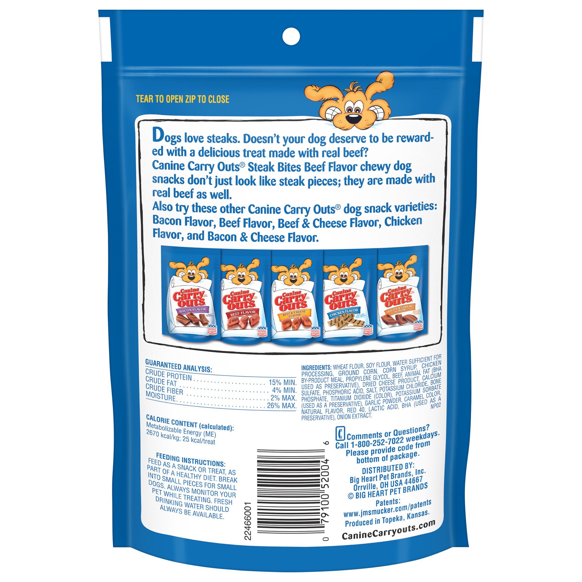 slide 5 of 6, Canine Carry Outs Steak Bites Beef Flavor Dog Treats, 4.5oz Bag, 4.5 oz