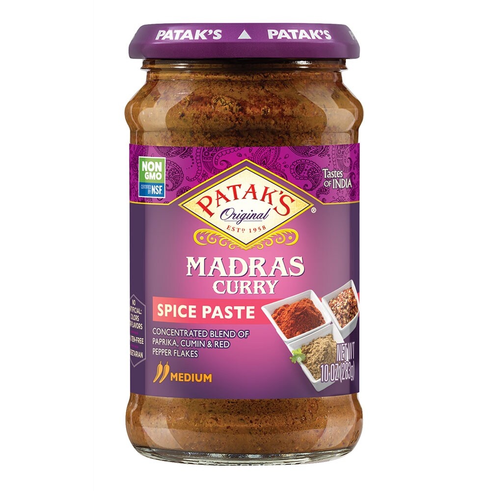 slide 1 of 4, Patak's Pataks Paste Curry Madras, 1 ct