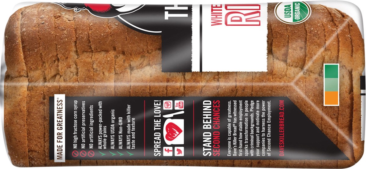 slide 13 of 15, Dave's Killer Bread Bread, White, Organic, 24 oz