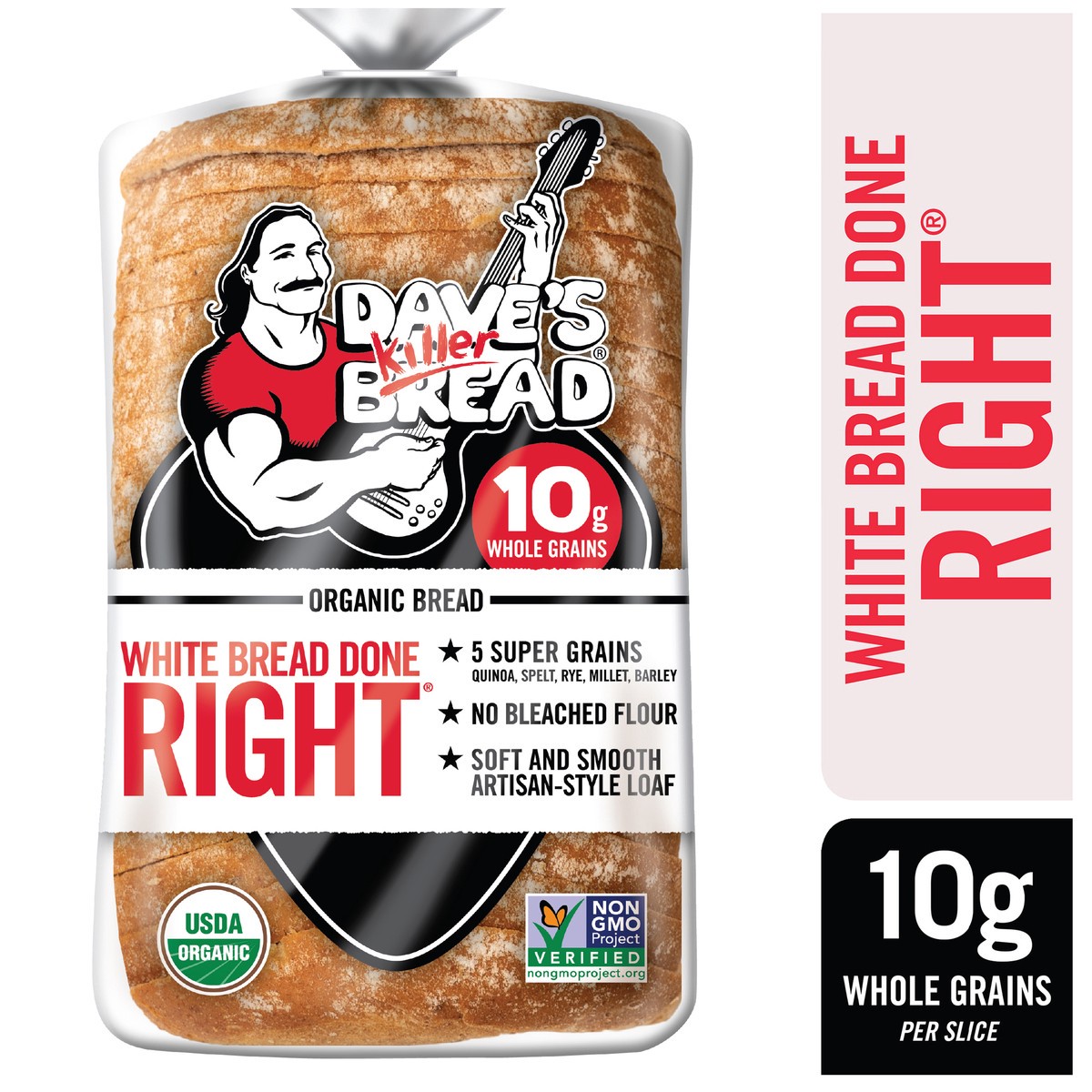 slide 14 of 15, Dave's Killer Bread Bread, White, Organic, 24 oz