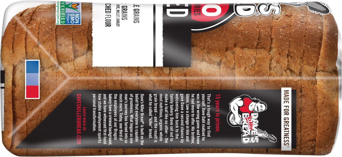 slide 6 of 15, Dave's Killer Bread Bread, White, Organic, 24 oz