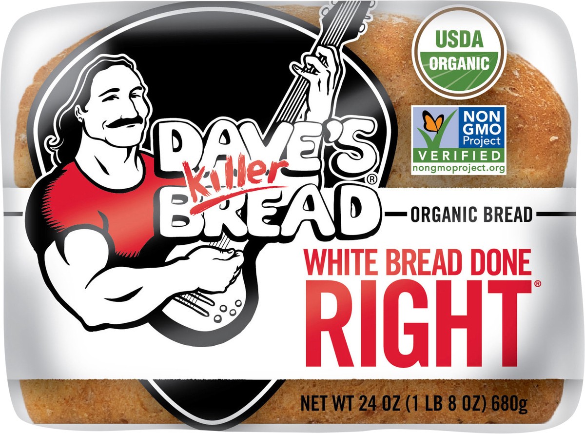 slide 12 of 15, Dave's Killer Bread Bread, White, Organic, 24 oz