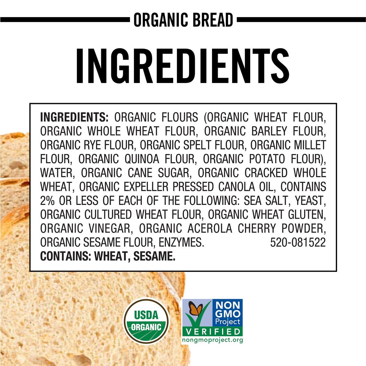 slide 5 of 15, Dave's Killer Bread Bread, White, Organic, 24 oz