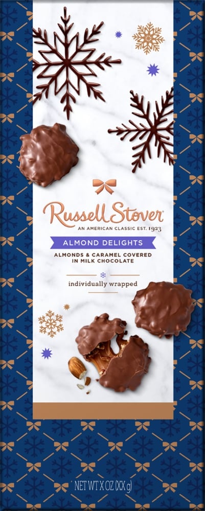 slide 1 of 1, Russell Stover Almond Delights Holiday Chocolate Box, 8.3000002 oz