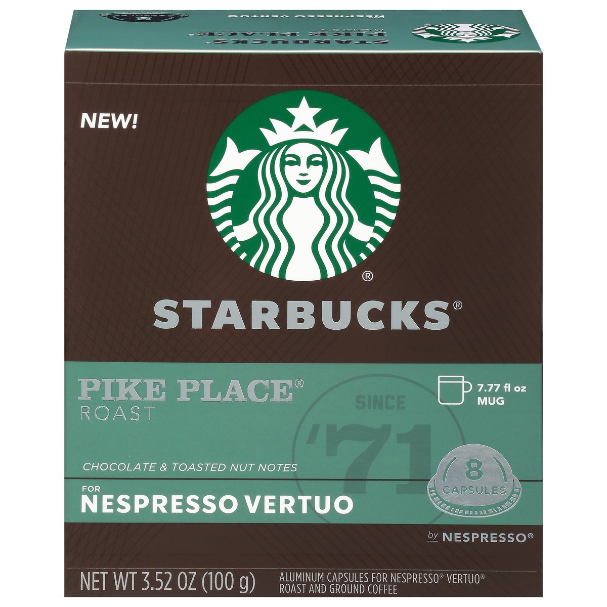 slide 1 of 6, STARBUCKS by Nespresso Vertuo Line Pike Place Roast, 8 ct