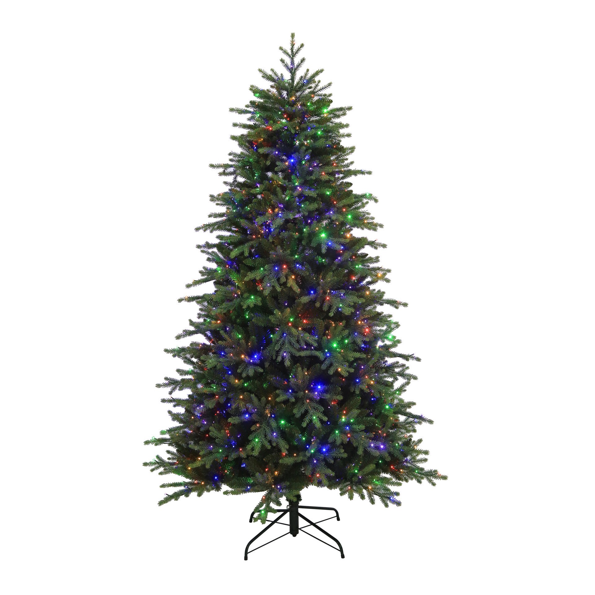 slide 4 of 7, 7.5ft. Pre-Lit Charlotte Spruce Realistic Artificial Christmas Tree, Color Changing Mini Led Lights By Ashland, 7.5 ft