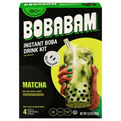 Boba Bam 4 Packs Instant Matcha Boba Drink Kit, 1 ea