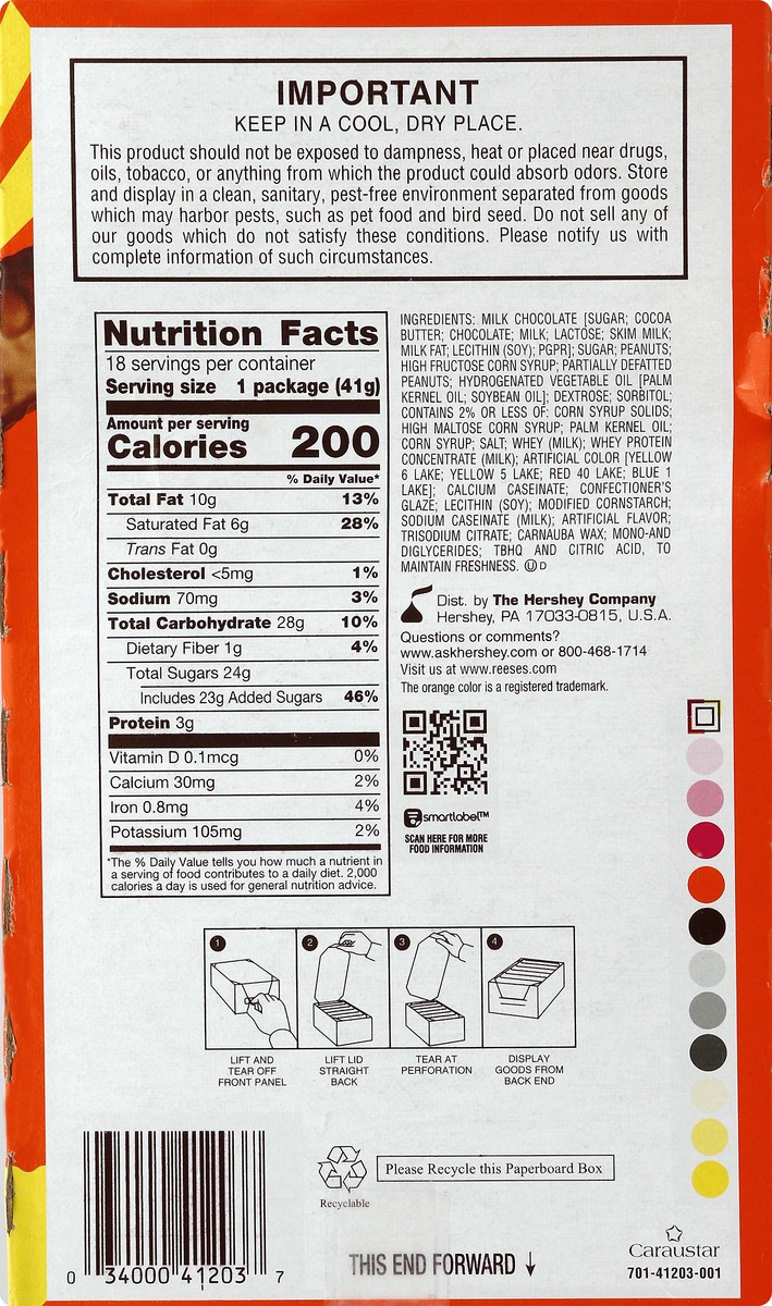 slide 2 of 6, Reese's Candy Bars, Milk Chocolate, Peanut Butter & Caramel, 16 ct