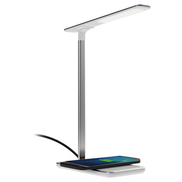 slide 1 of 1, Case Logic 2Amp Desk Lamp Wireless Charger-White, 1 ct