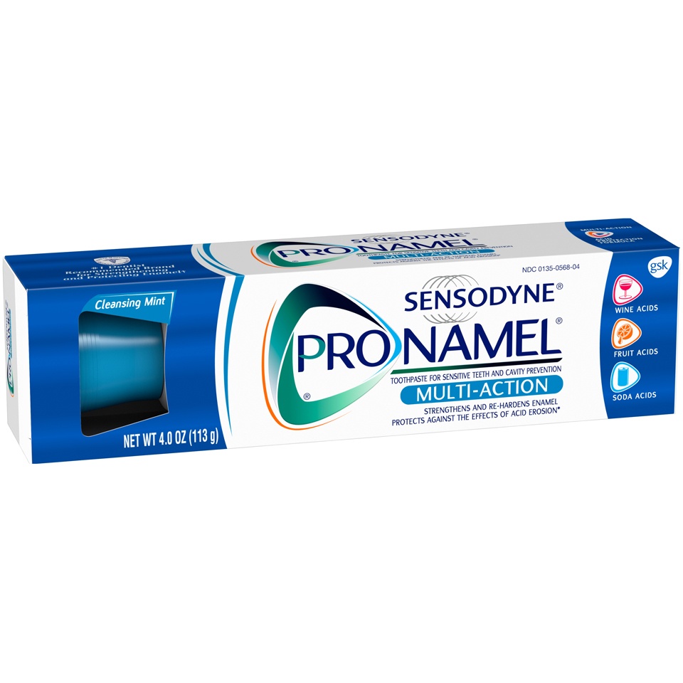 slide 1 of 1, Sensodyne ProNamel Multi-Action Cleansing Mint Toothpaste, 4 oz